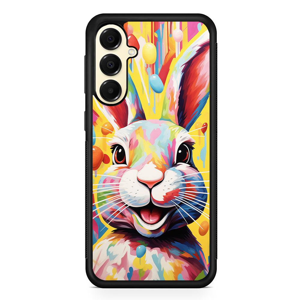 Happy Rabbit Painting Samsung Galaxy A16 Case | Slim Rubber Samsung Galaxy A16 Case