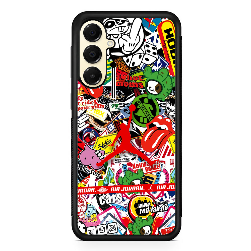 Air Jordan Mix Squad Samsung Galaxy A16 Case | Slim Rubber Case for Samsung Galaxy A16