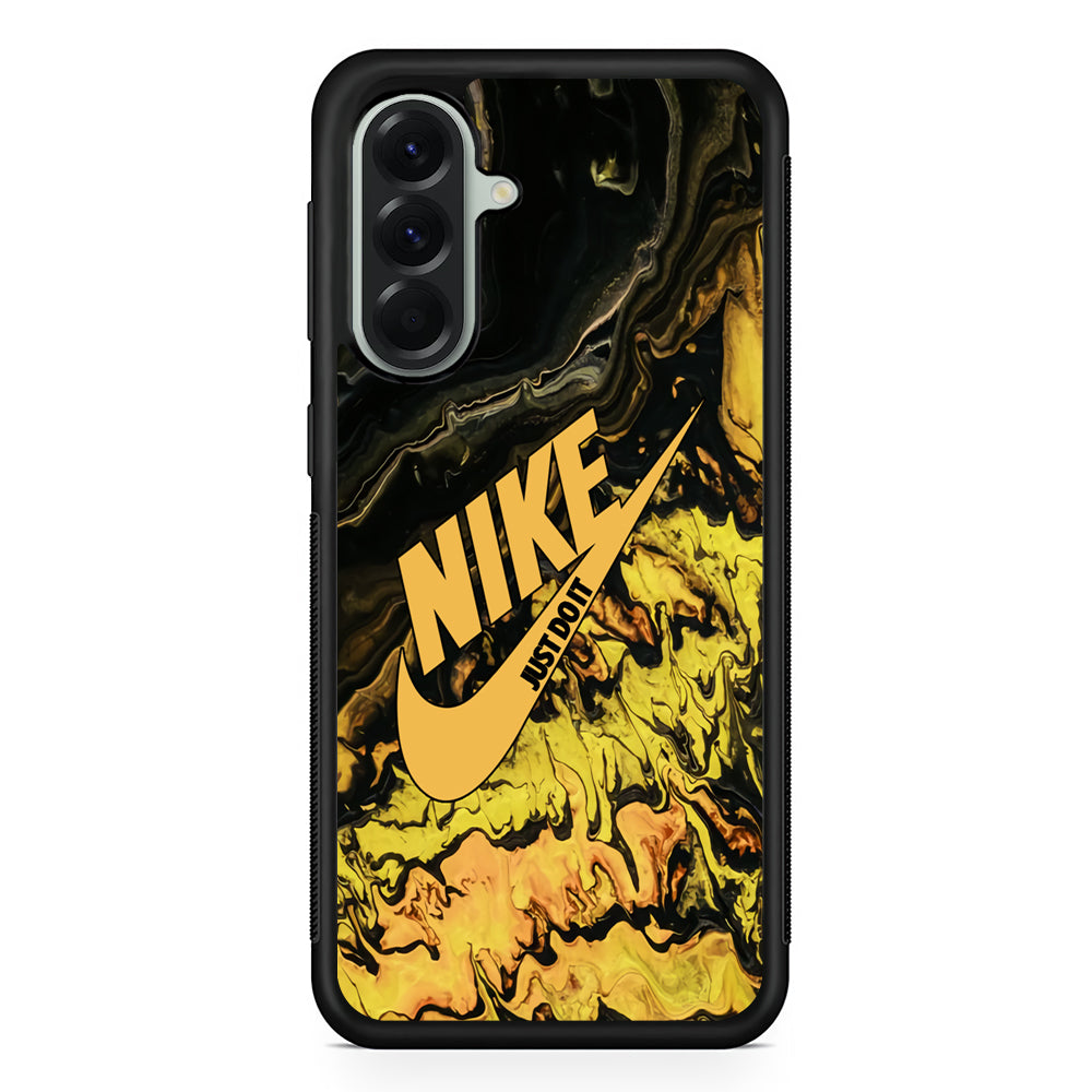 Nike Marble Yellow Liquid Samsung Galaxy A56 Case | Durable Samsung Galaxy A56 Cover