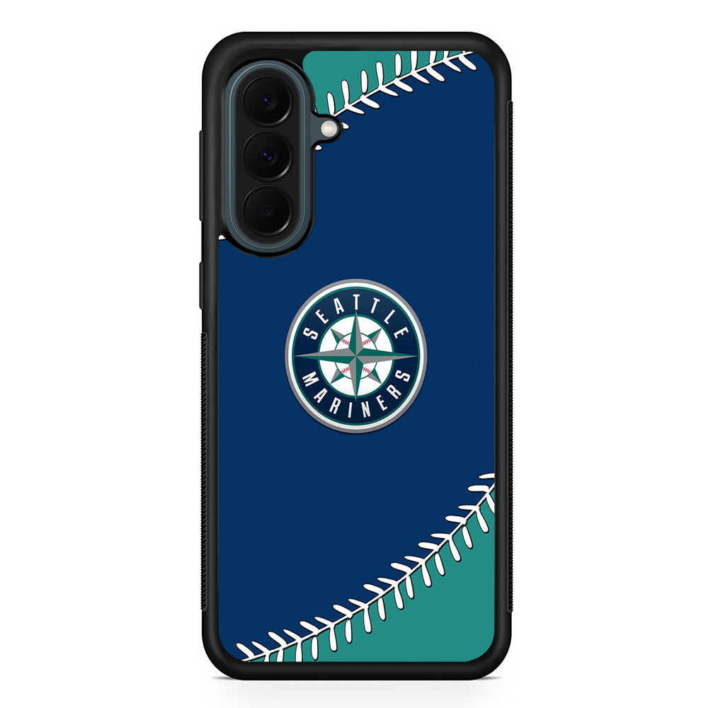 MLB Seattle Mariners Team Samsung Galaxy A37 Case | Samsung Galaxy A37 Rubber Phone Case