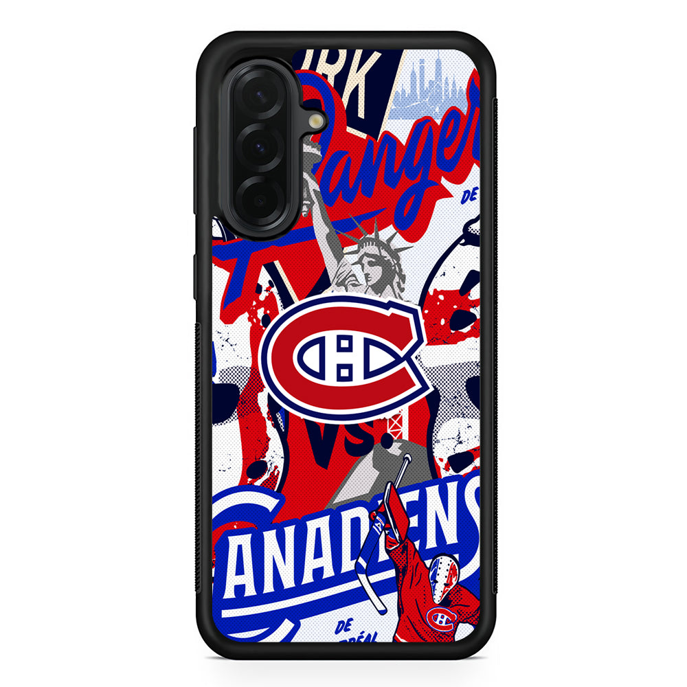 NHL Montreal Canadiens Rangers Samsung Galaxy A36 Case | Protective Rubber Cover
