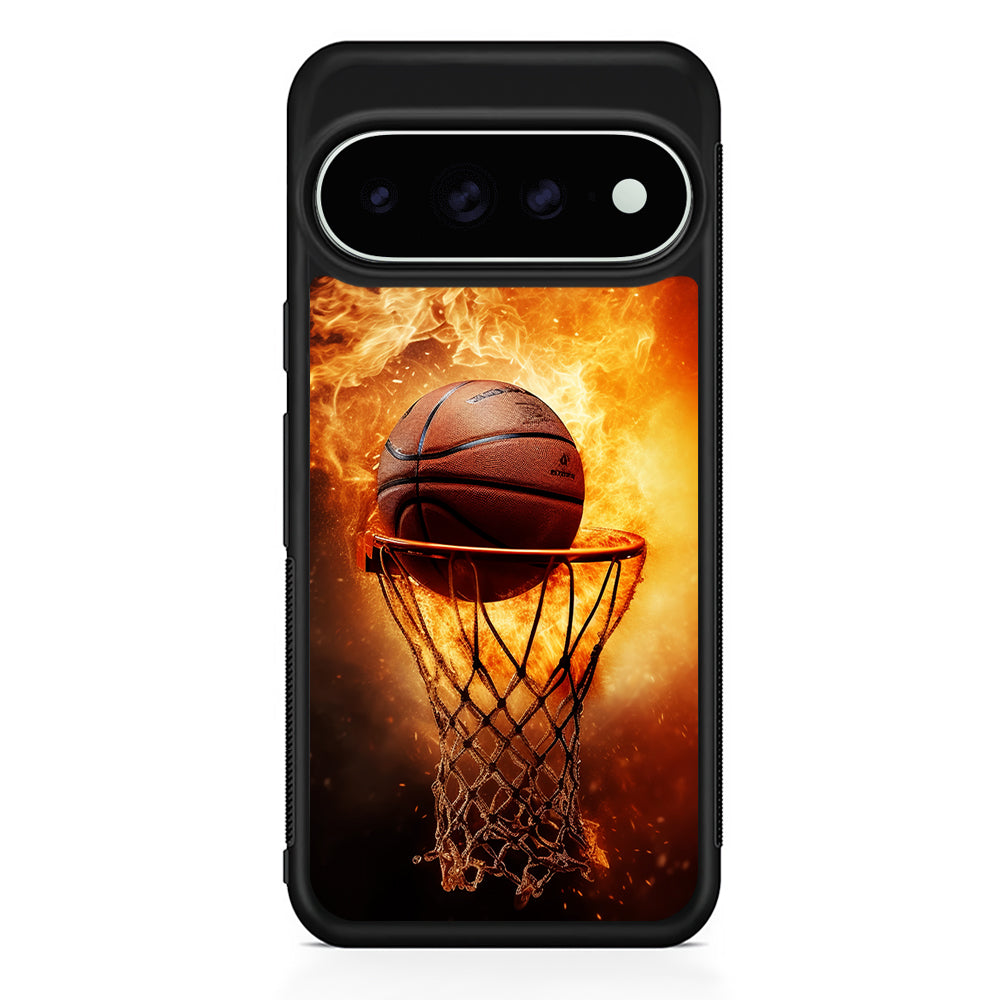 Basketball Ball on Fire Google Pixel 11 Pro XL Case - Custom Design Protective Case