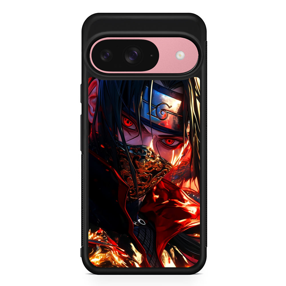 Itachi Uchiha Using a Mask Google Pixel 9 Case | Google Pixel 9 Protective Rubber Case