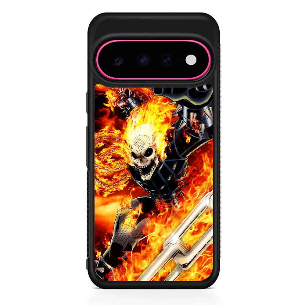 Ghost Rider on Fire Google Pixel 11 Case | Slim Shockproof Cover
