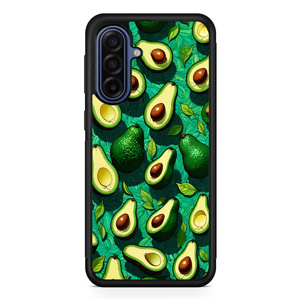 A Pattern of Avocado Cut in Half Samsung Galaxy A17 Case | Slim Protective Phone Cover