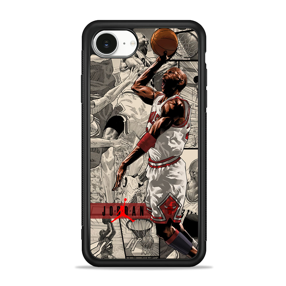 Air Jordan Unusual Jumping Man iPhone 16e Case - Slim Silicone Case