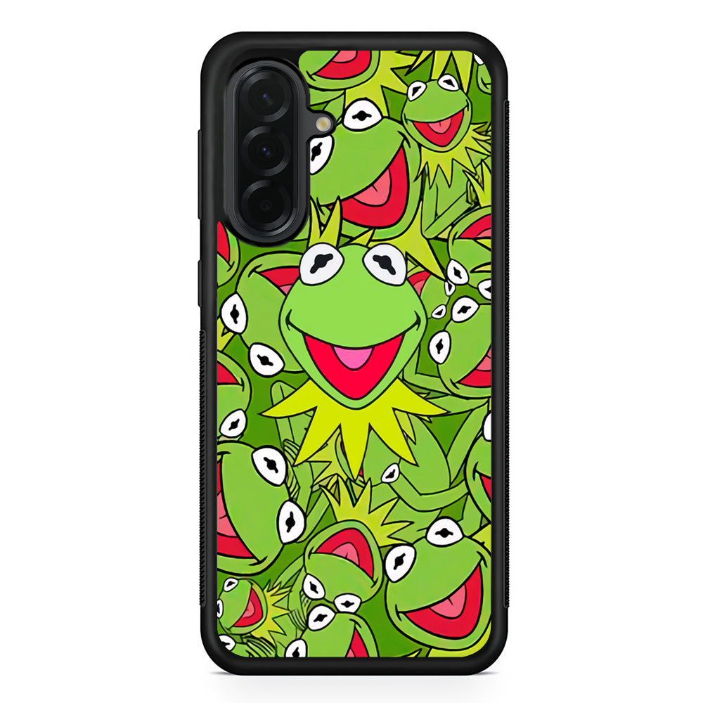 Kermit Frog Smile Feeling Happy Samsung Galaxy A36 Case | Protective Rubber Cover