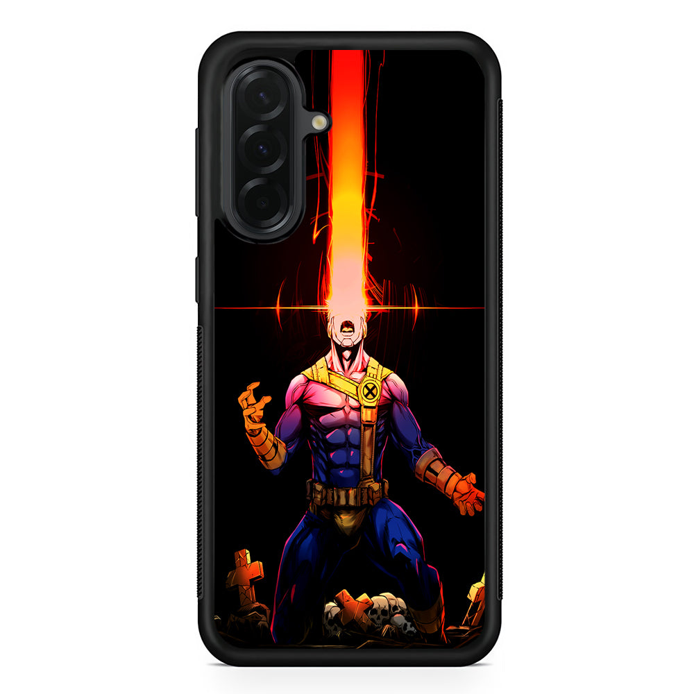 X-Men Cyclops Angry Samsung Galaxy A36 Case | Protective Rubber Cover