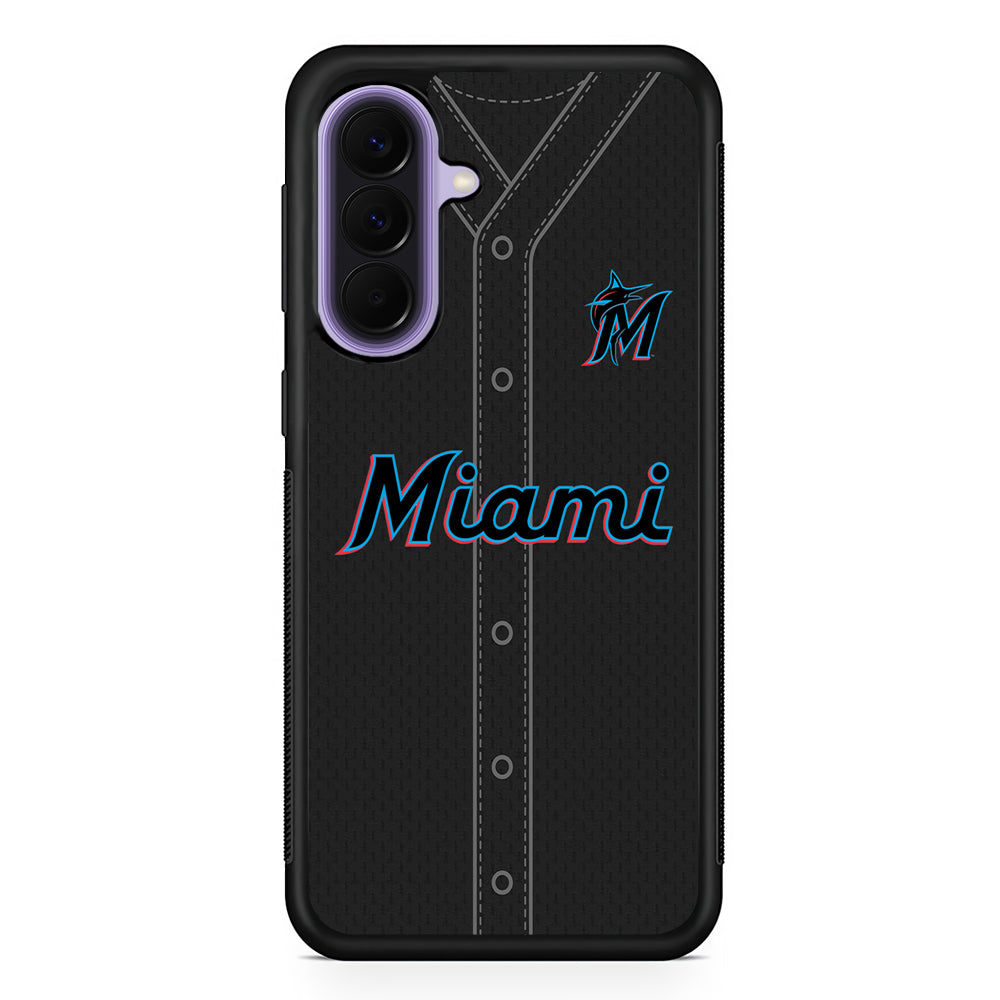 MLB Miami Marlins Jersey Samsung Galaxy A57 Case | Slim Samsung Galaxy A57 Rubber Case