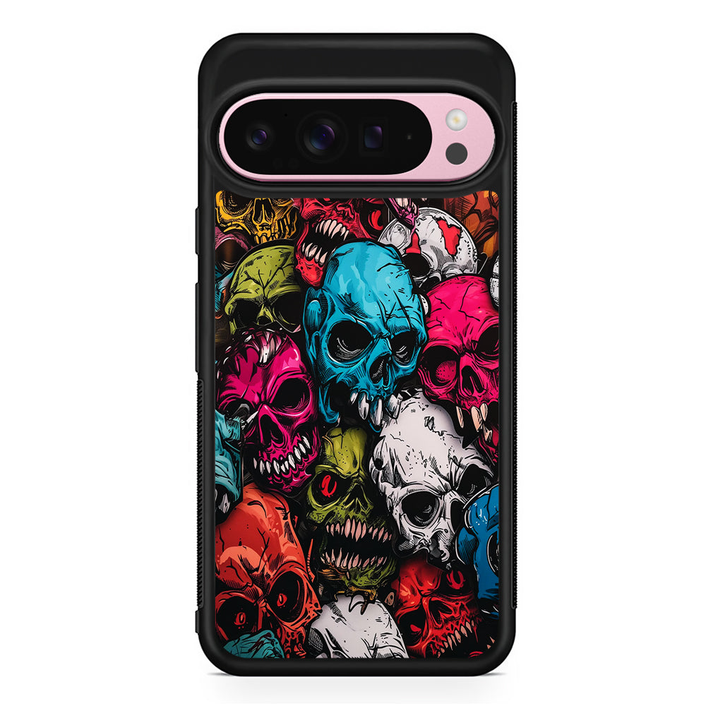 Skull Colorful Pattern Google Pixel 9 Pro XL Case | Protective Cover