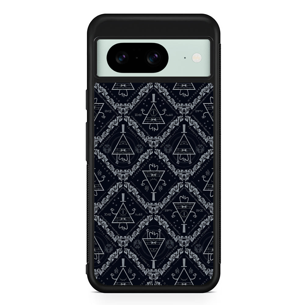 Bill Cipher Gravity Falls Pattern Google Pixel 8 Case | Durable Protective Cover for Google Pixel 8