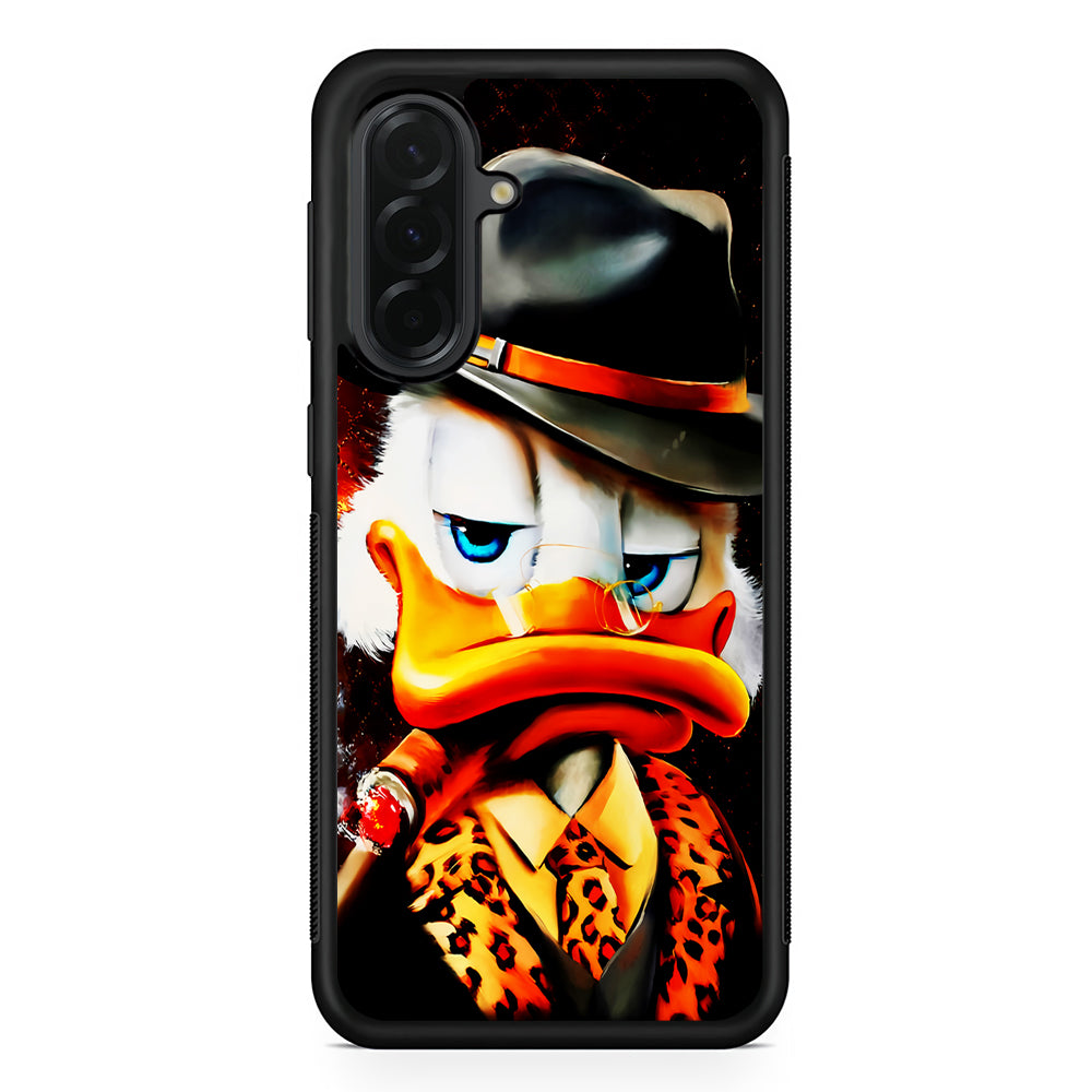 Scrooge McDuck Gangster Style Samsung Galaxy A36 Case | Protective Rubber Cover