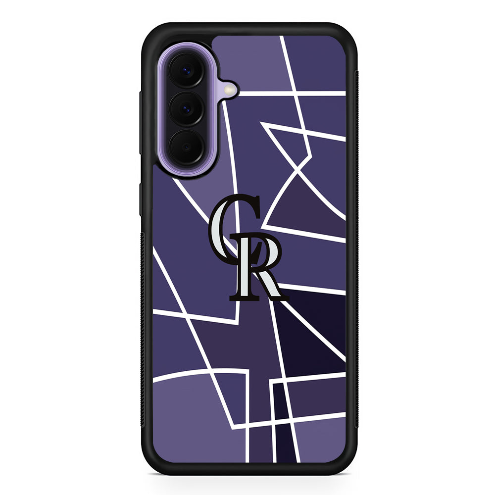 MLB Colorado Rockies Logo Samsung Galaxy A57 Case | Slim Samsung Galaxy A57 Rubber Case