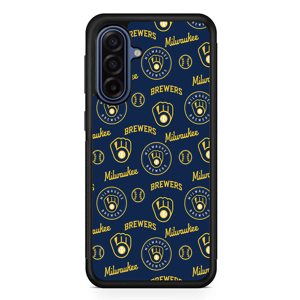 MLB Milwaukee Brewers Pattern Samsung Galaxy A17 Case | Slim Protective Phone Cover