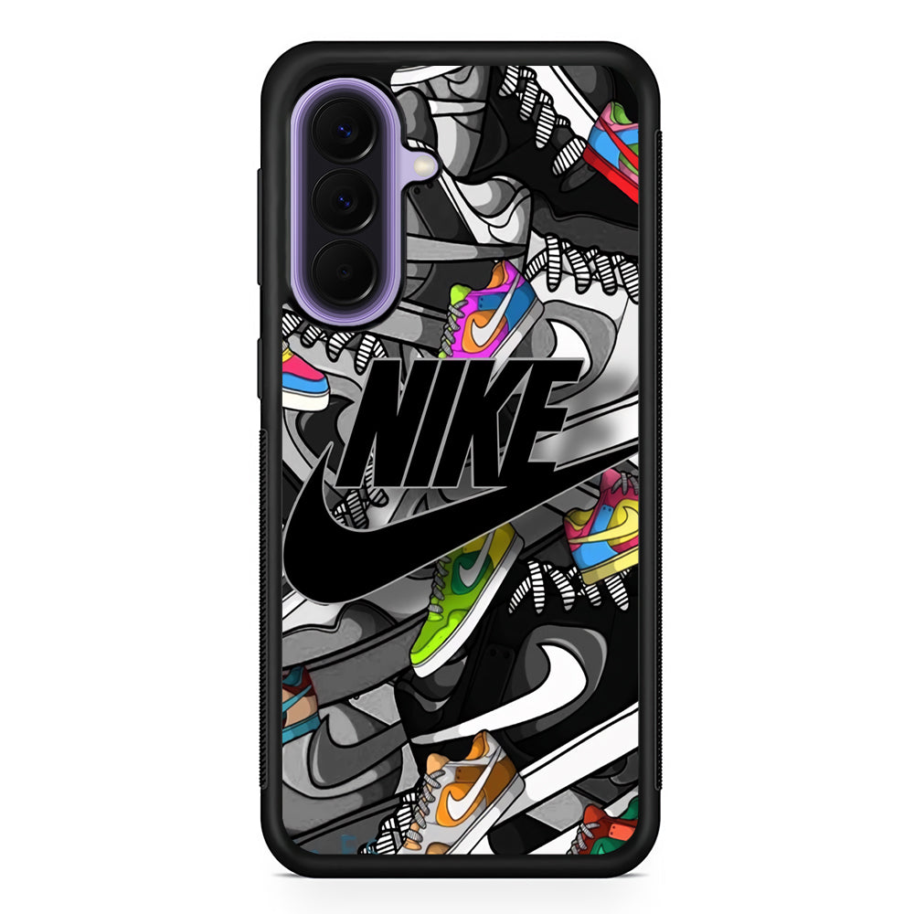 Nike Collection Shoes Black Logo Samsung Galaxy A57 Case | Samsung Galaxy A57 Protective Cover
