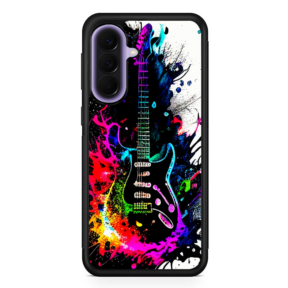 Guitar Art Explosion Samsung Galaxy A57 Case | Slim Samsung Galaxy A57 Rubber Case