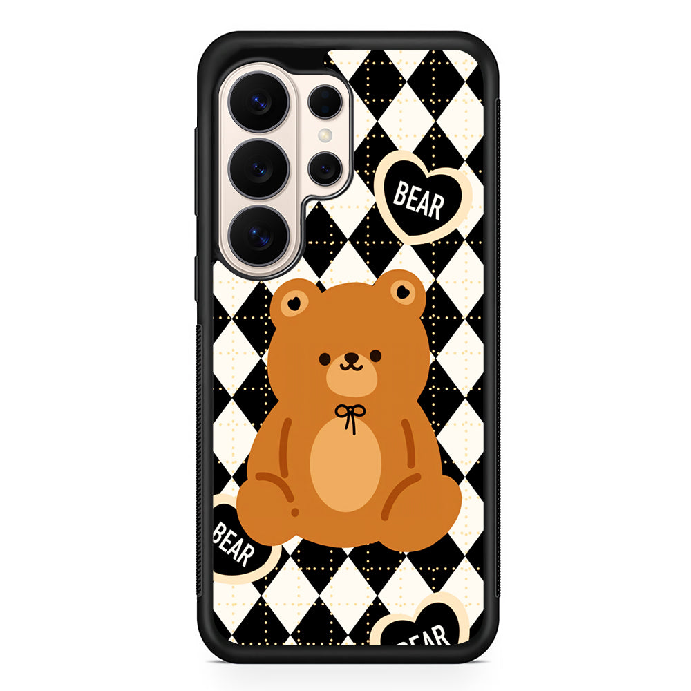 Bear and Black Flanel Samsung Galaxy S26 Ultra Case | Slim Protective Case for Samsung Galaxy S26 Ultra