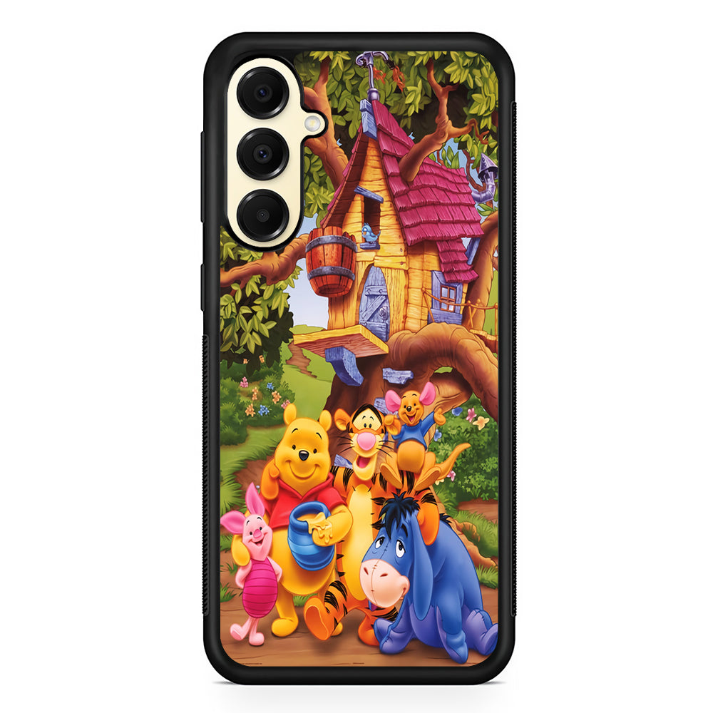 Winnie The Pooh Family Character Samsung Galaxy A16 Case | Slim Rubber Samsung Galaxy A16 Case