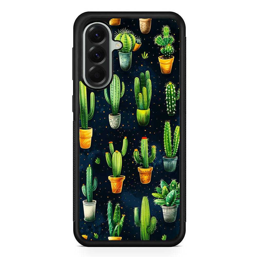 A Collection of Cactus in Pots Samsung Galaxy A56 Case | Samsung Galaxy A56 Protective Rubber Case