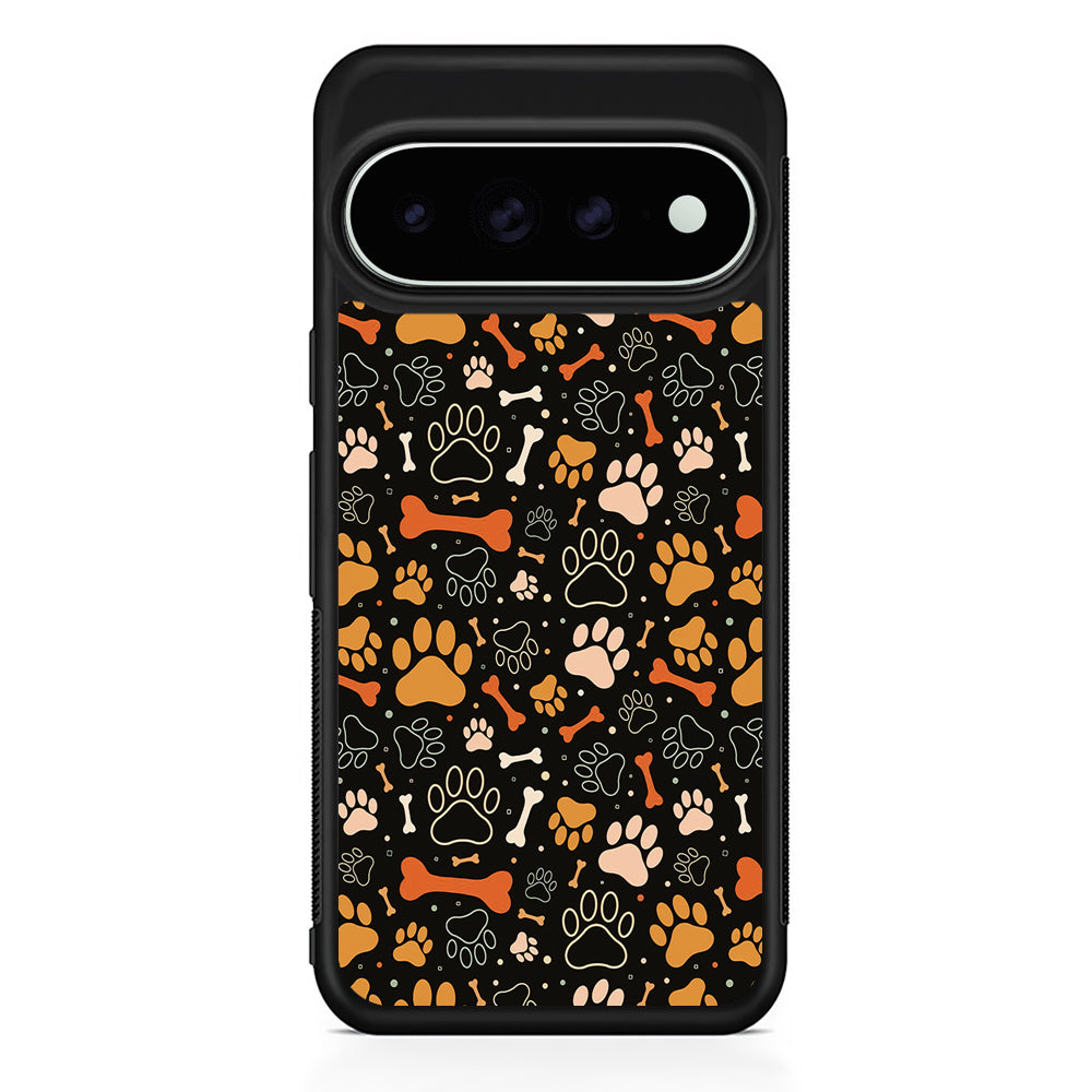Dog Footprints and Bones Google Pixel 11 Pro XL Case - Custom Design Protective Case