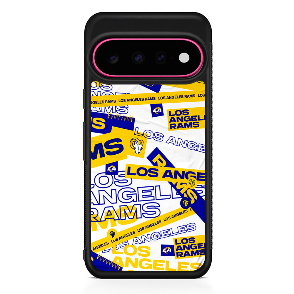 NFL Los Angeles Rams Logo Pattern Google Pixel 11 Case | Slim Shockproof Cover