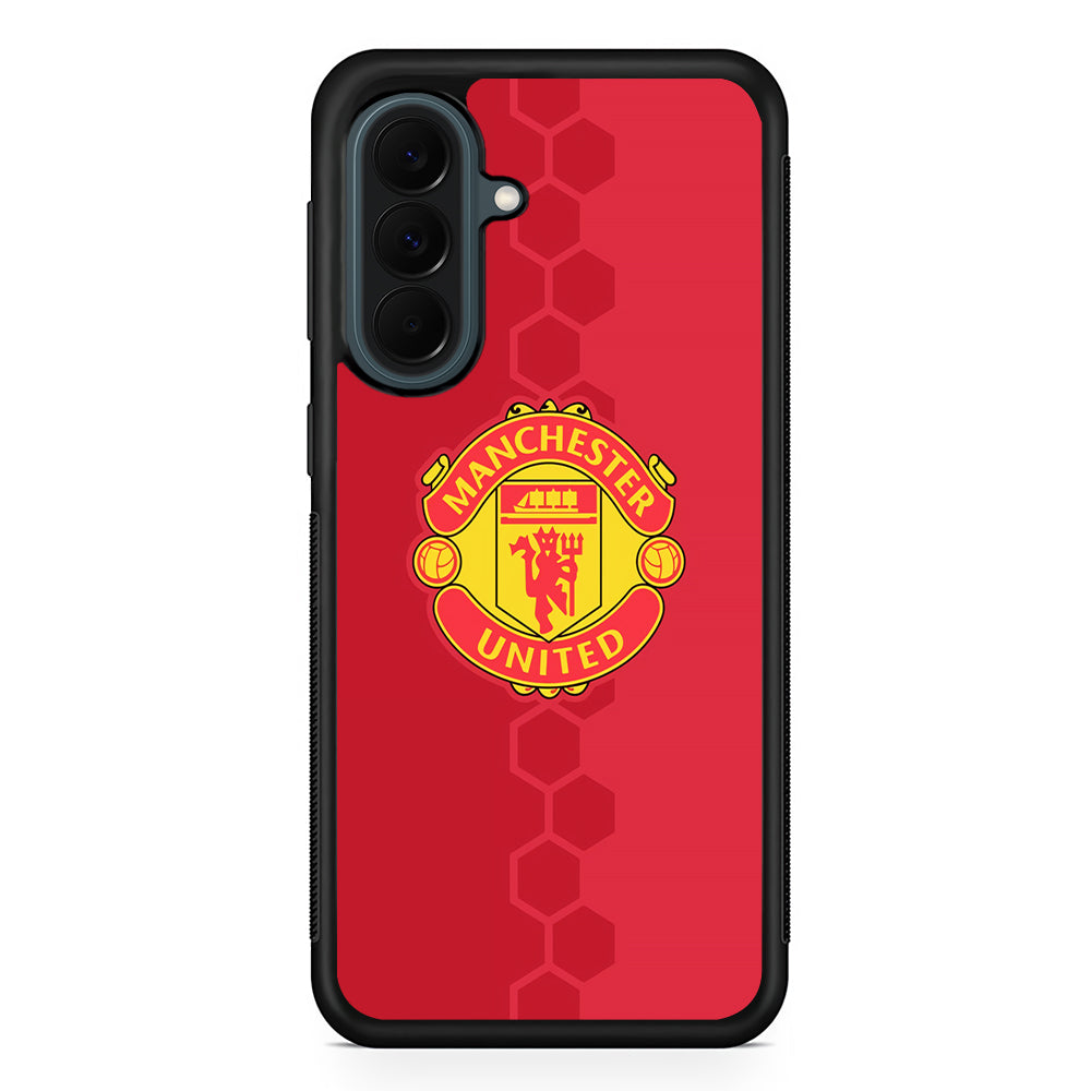 Manchester United Red Emblem Samsung Galaxy A37 Case | Samsung Galaxy A37 Rubber Phone Case