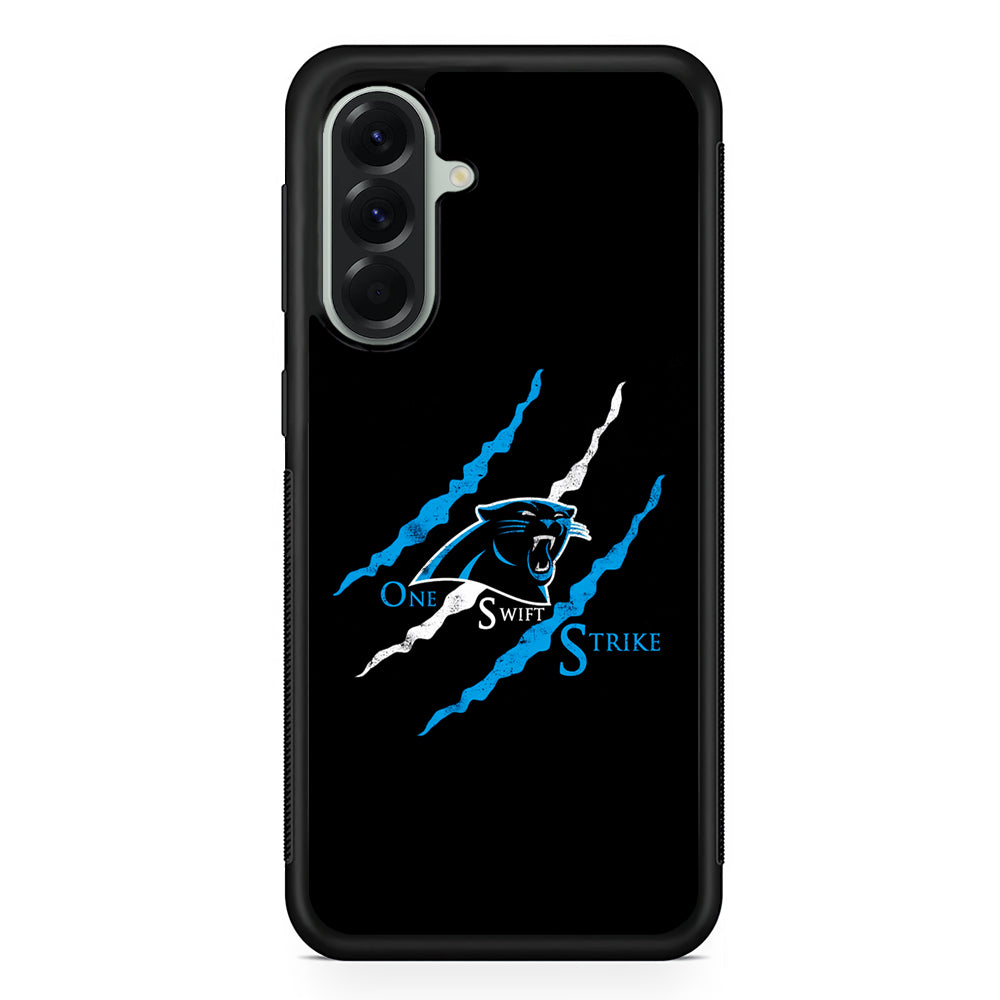 NFL Carolina Panthers Strike Samsung Galaxy A56 Case | Samsung Galaxy A56 Protective Rubber Case