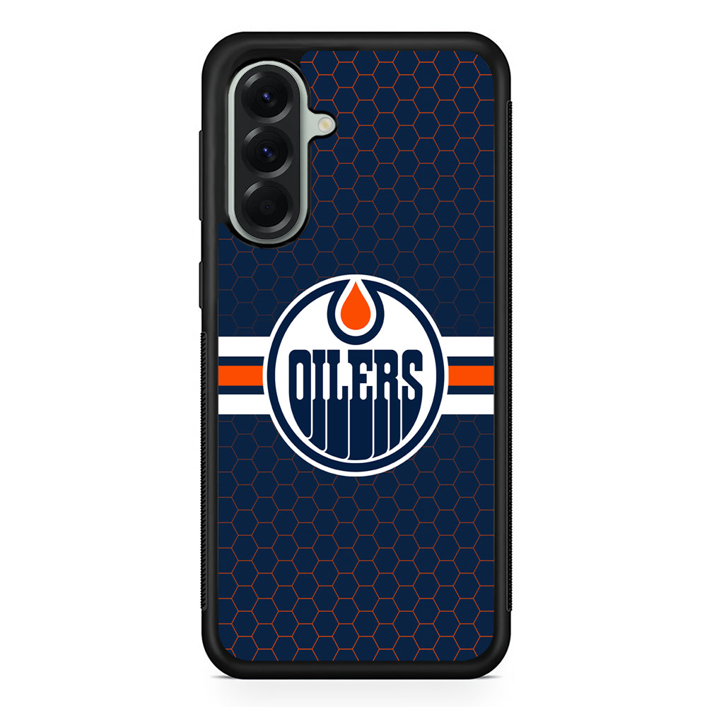 NHL Edmonton Oilers Logo Samsung Galaxy A56 Case | Samsung Galaxy A56 Protective Rubber Case