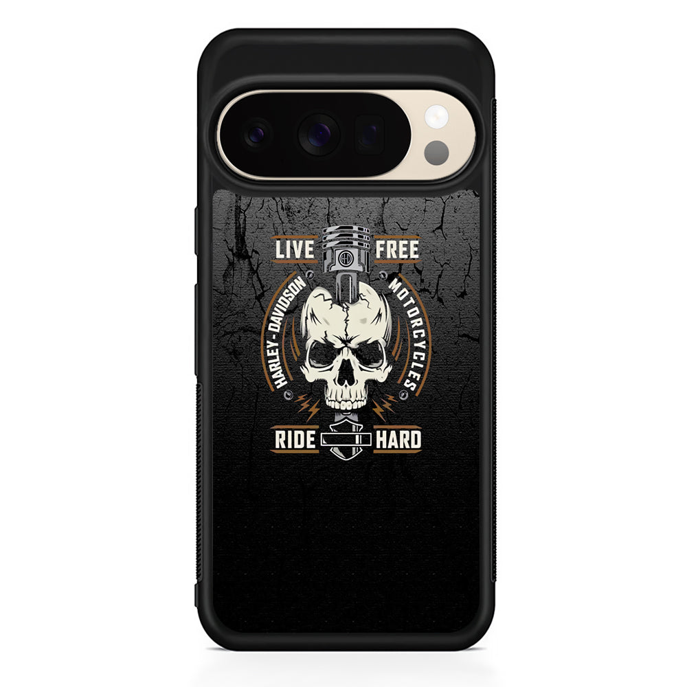 Harley Davidson Live Free with Ride Hard Google Pixel 10 Pro XL Case | Durable Google Pixel 10 Pro XL Cover