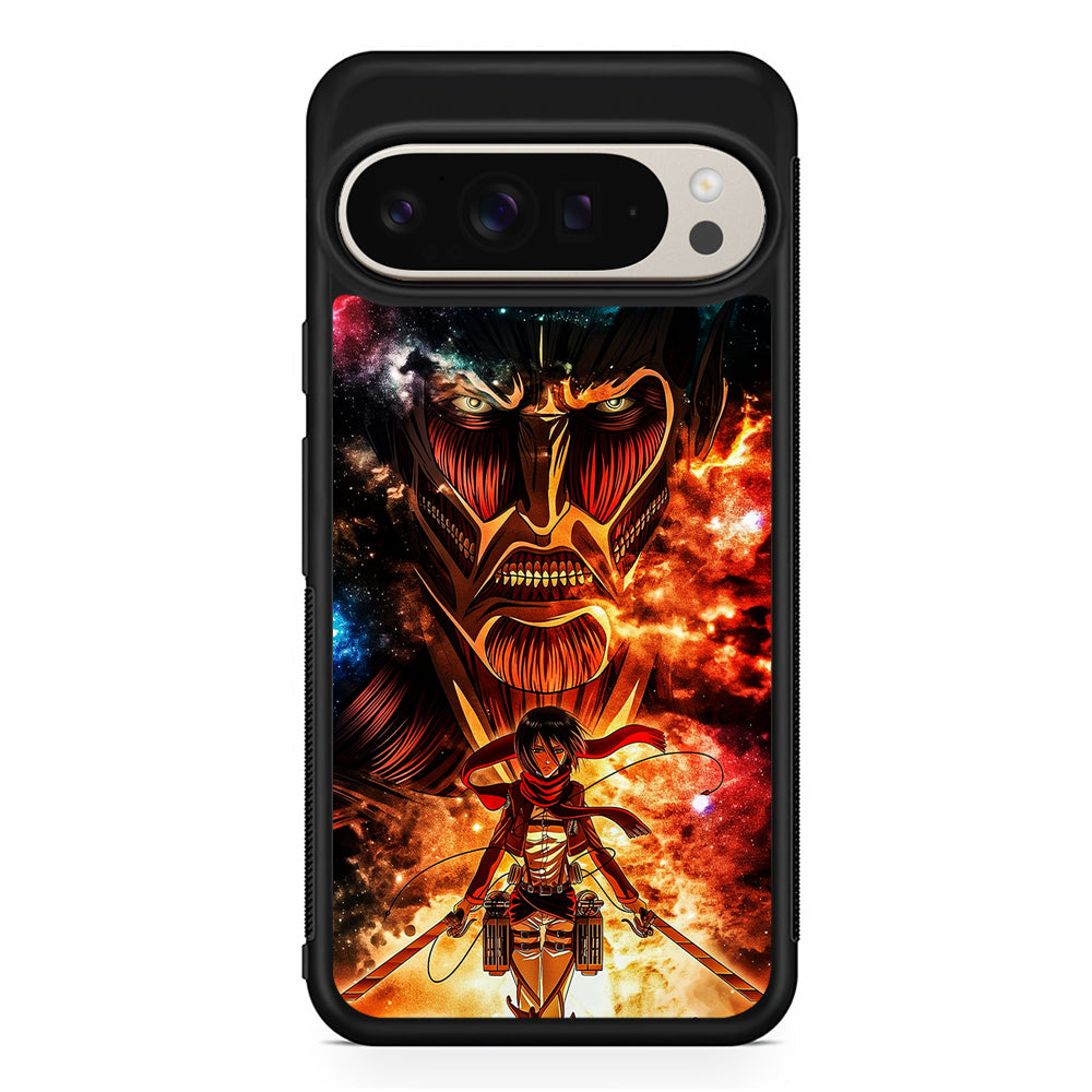 Attack on Titan Mikasa Art Google Pixel 9 Pro Case | Slim Protective Cover
