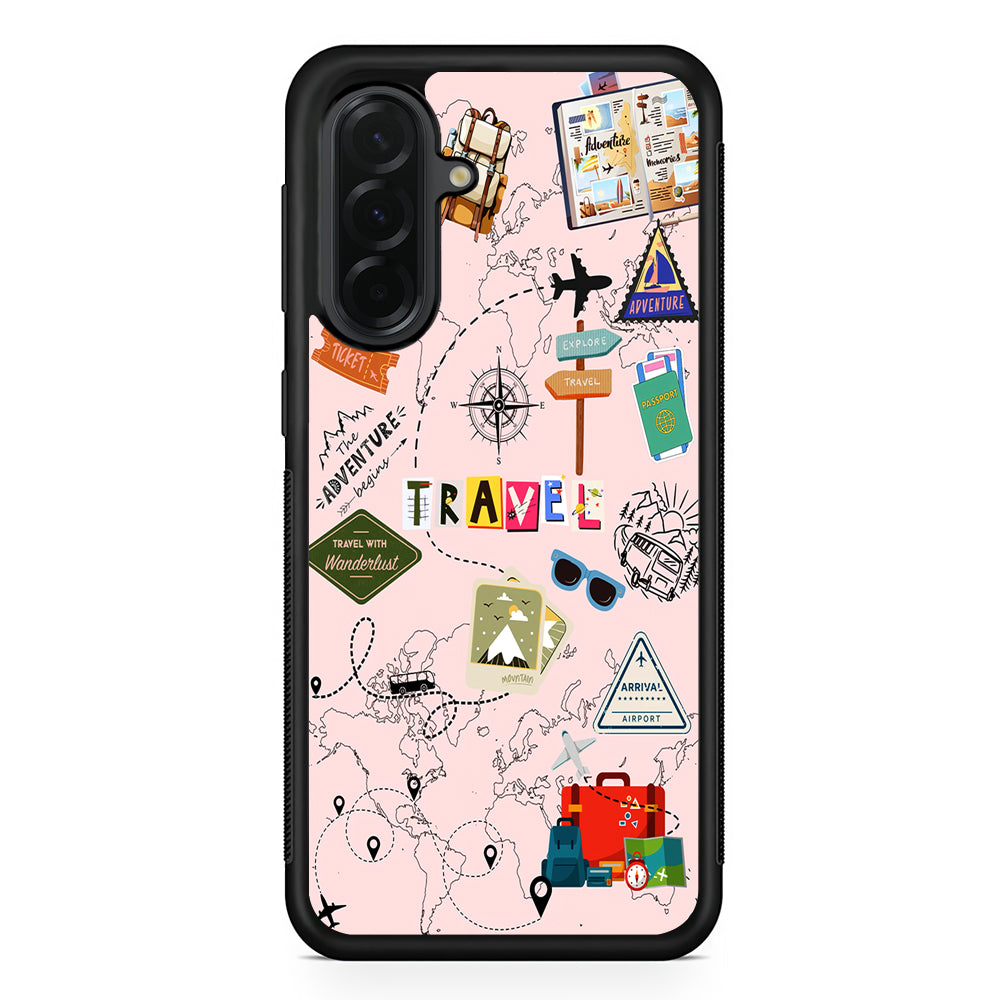 Travel and Adventure Tourism Samsung Galaxy A36 Case | Protective Rubber Cover