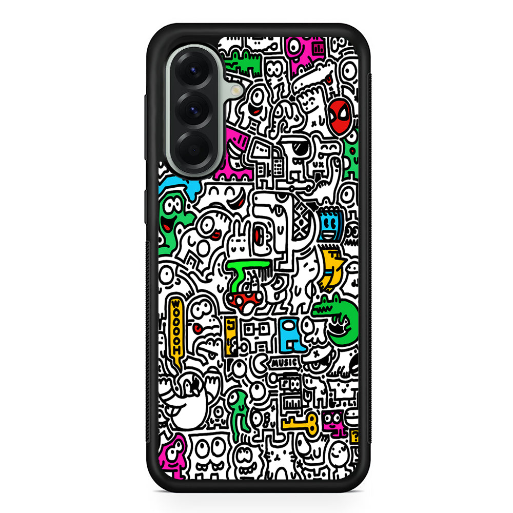 Graffiti Doodle Drawings Art Samsung Galaxy A56 Case | Samsung Galaxy A56 Protective Rubber Case