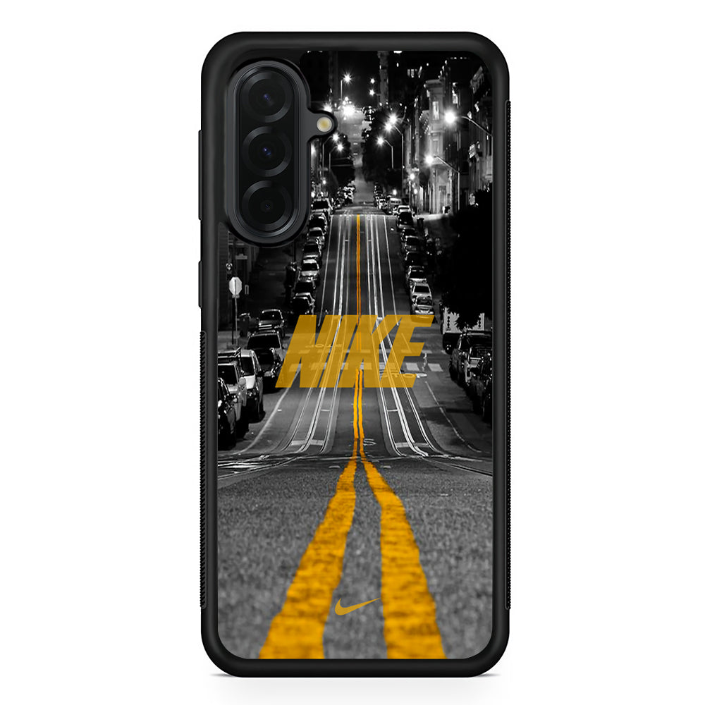 Nike Night Yellow Flames Samsung Galaxy A36 Case | Durable Samsung Galaxy A36 Cover