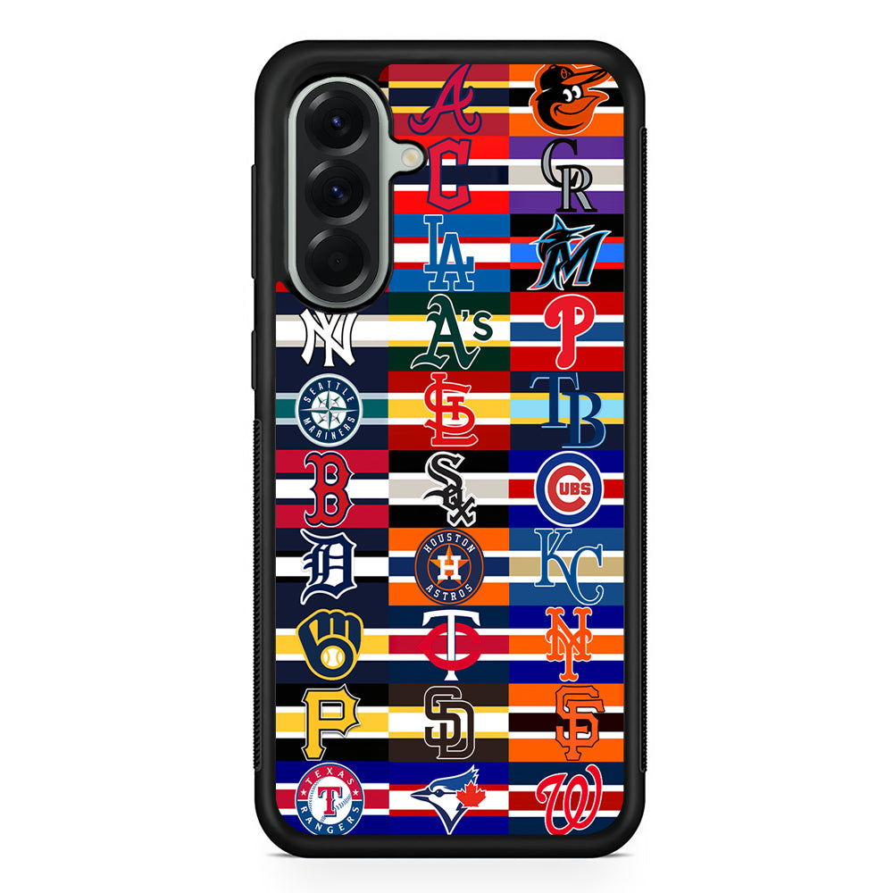 All MLB Teams Jersey Samsung Galaxy A56 Case | Samsung Galaxy A56 Protective Rubber Case