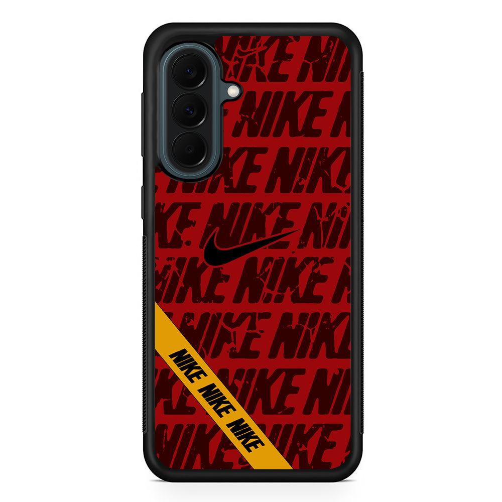 Nike Red From Lightning Samsung Galaxy A37 Case | Samsung Galaxy A37 Rubber Phone Case