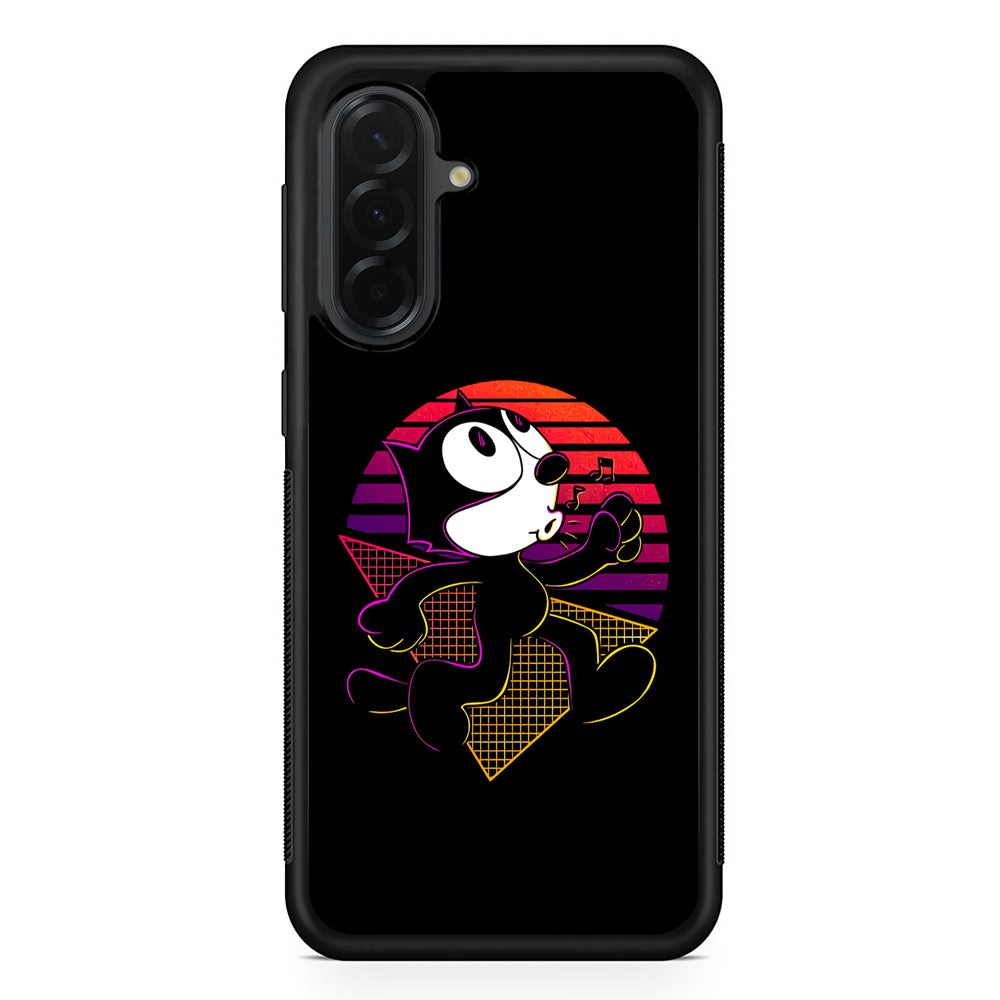 Felix The Cat Whistling Samsung Galaxy A36 Case | Protective Rubber Cover