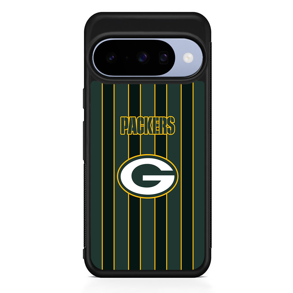 NFL Green Bay Packers Yellow Line Google Pixel 10 Case | Google Pixel 10 Rubber Protective Case