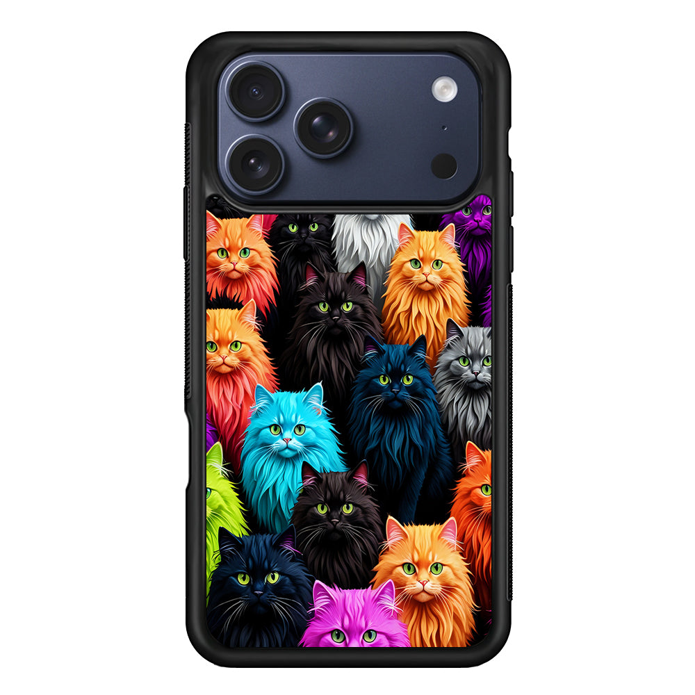 A Group of Colorful Cats iPhone 17 Pro Case - Xtracase
