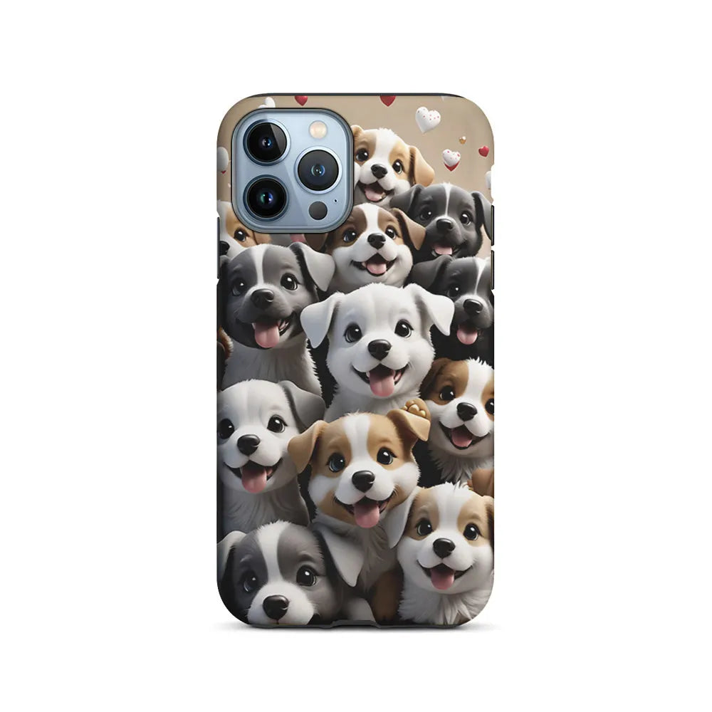 A Group of Cute Puppies Dog iPhone 13 Pro Case-2 in 1 Tough Case-Xtracase