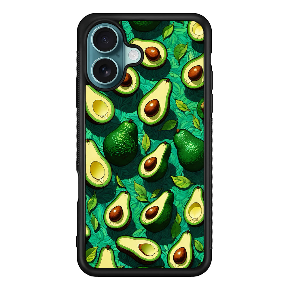 A Pattern of Avocado Cut in Half iPhone 16 Case - Xtracase