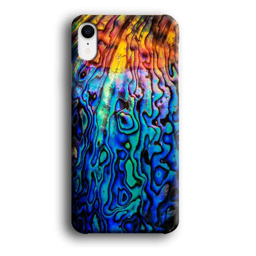 Abalone Shell Colorful iPhone XR Case-Plastic / Full Wrap (3D Case)-Xtracase