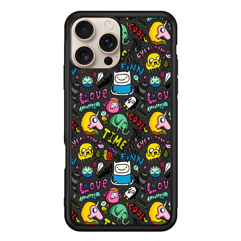 Adventure Time Pattern iPhone 16 Pro Max Case - iPhone 16 Pro Max