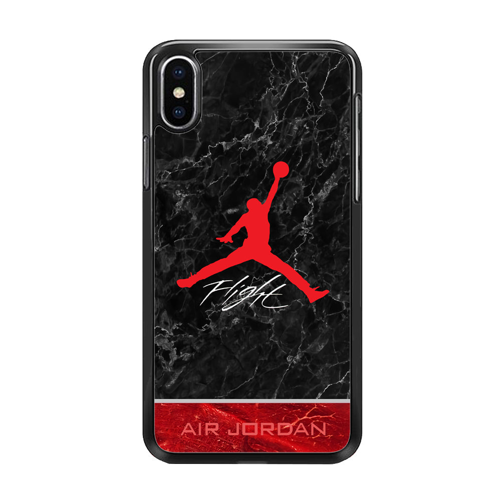 Air Jordan Flight Black Marble iPhone Xs Case-Xtracase