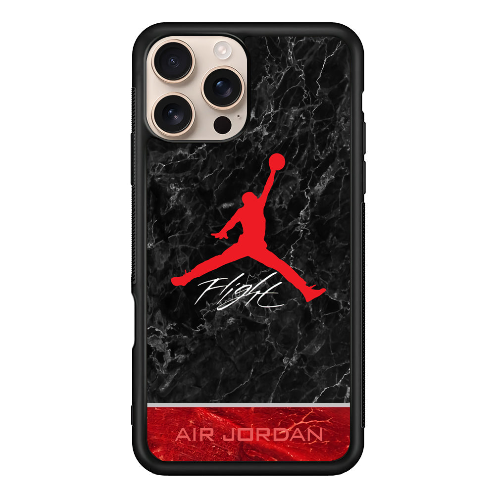 Air Jordan Flight Black Marble iPhone 16 Pro Max Case - Xtracase