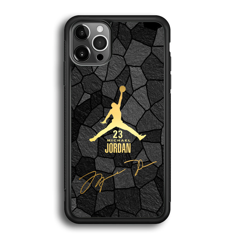 Air Jordan Golden Silhouette iPhone 12 Pro Case-Xtracase