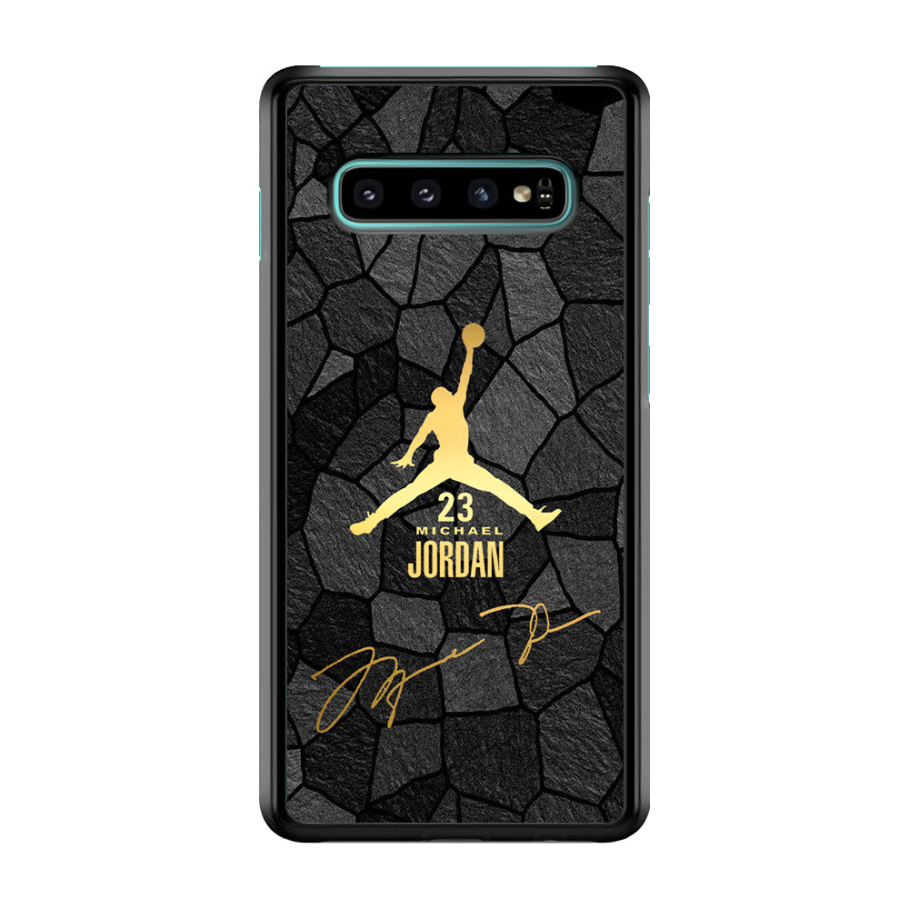 Air Jordan Golden Silhouette Samsung Galaxy S10 Case-Xtracase