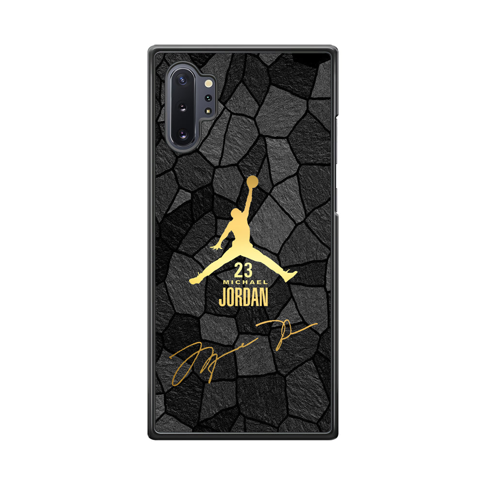 Air Jordan Golden Silhouette Samsung Galaxy Note 10 Plus Case-Xtracase