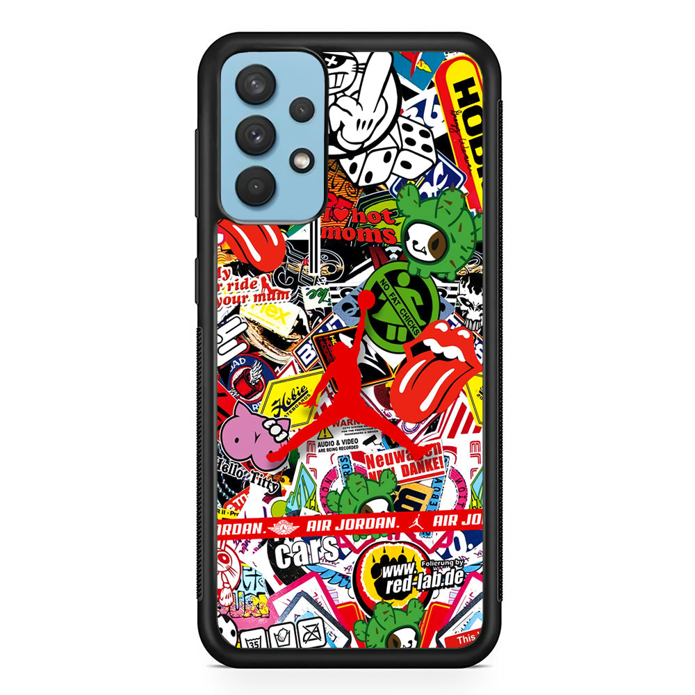 Air Jordan Mix Squad Samsung Galaxy A32 Case-Xtracase