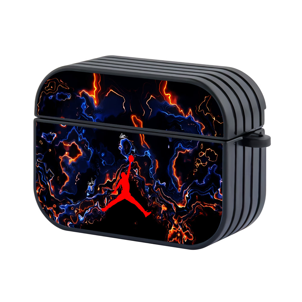 Air Jordan Red Abstract Lightning Apple Airpods Pro Case - Xtracase