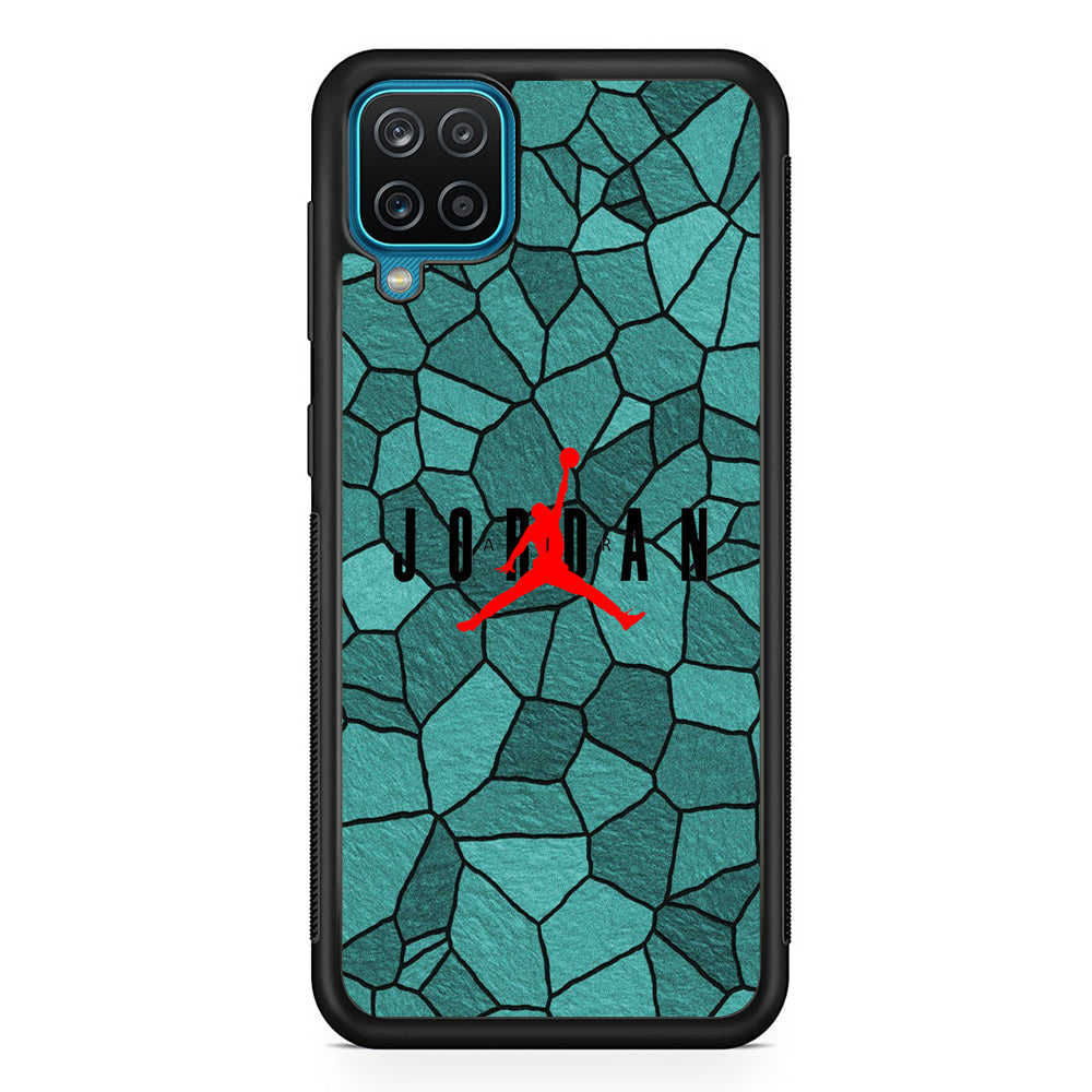Air Jordan Rock Patern Samsung Galaxy A12 Case-Xtracase